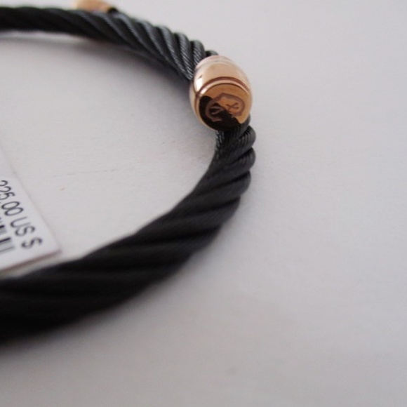 CHARRIOL Black & Rose Gold Tone Bangle Bracelet - Picture 3 of 6